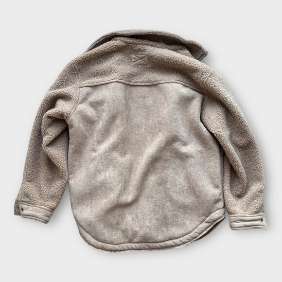 12th Tribe Bobbi Tan Suede Sherpa Jacket - Size L - Picture 8 of 11